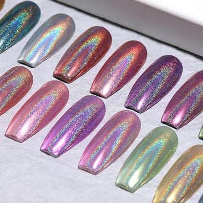 10 Colors Holographic Nail Powder