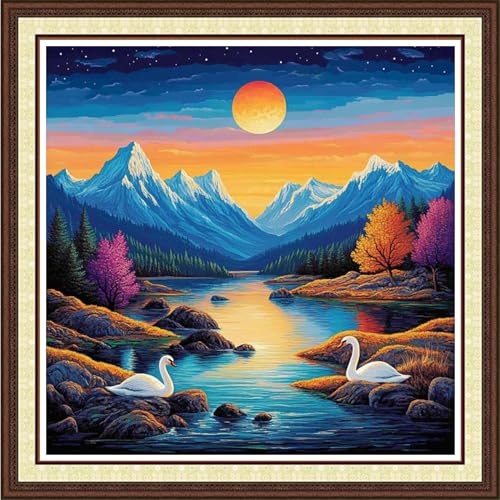 Counted Cross Stitch Kits for Adults Full Range of Cross Stitching Embroidery Unprinted Pattern for Beginners
