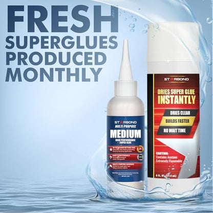Medium CA Glue with Activator Bundle (10 Ounce)
