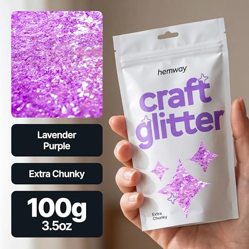 Craft Glitter Lavender Purple 100g Extra Chunky Glitter (3.5 Ounce)