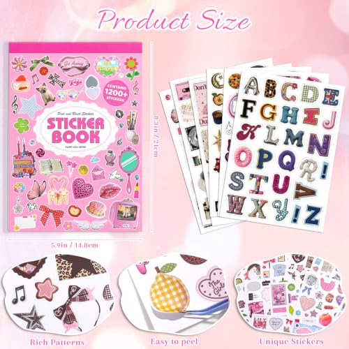 1200Pcs+ Aesthetic Sticker Book