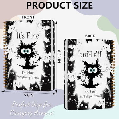 Funny Cat Journal Notebook for Women