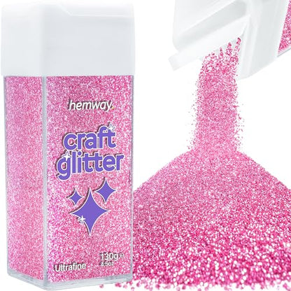 Craft Glitter Shaker Rose Pink 130g Ultrafine (4.5 Ounce)