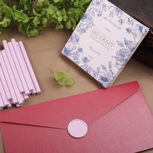 Light Purple Sealing Wax Sticks 26pcs Glue Gun Wax Seal Sticks for DIY Wax Seals Invitations Letter Envelope Cards Crafts Christmas Package Decoration