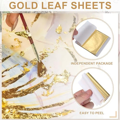 Gold Leaf Sheets for Art 3.7" x 3.4"