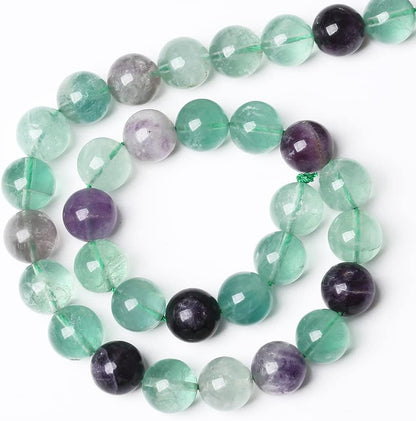 90pcs 4mm Natural Stone Beads Fluorite Gemstone Round Loose Beads for Jewelry Making DIY Bracelet Necklace 15"(Green Fluorite, 4mm)