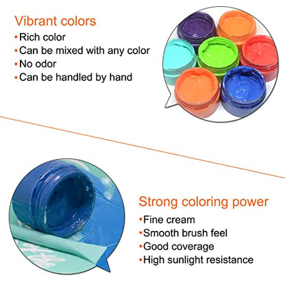 12 Color Chalk Paste with 9 Squeegees for Stencil Painting