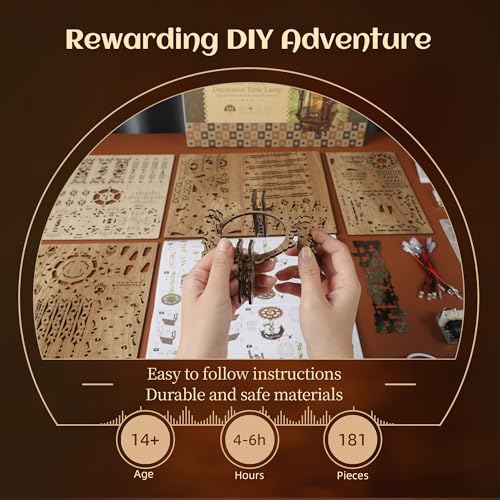 LED 3D Wood Puzzle Poker World Projector Lamp