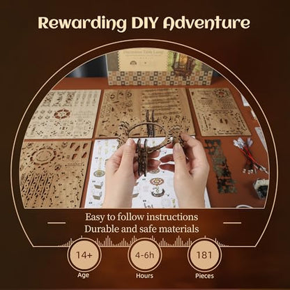 LED 3D Wood Puzzle Poker World Projector Lamp