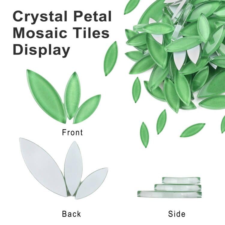 Green Leaf Mosaic Tiles for Crafts