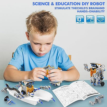STEM 13-in-1 Education Solar Power Robots Toys for Boys Age 8-12 (13 Count)
