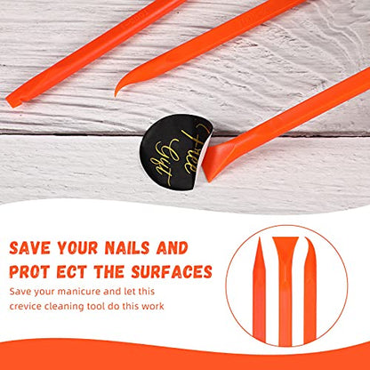 18 Pcs Carbon Fiber Plastic Scrapers Cleaning Tool Non (18 Count)