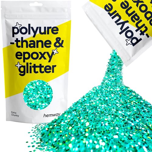 Resin Glitter Turquoise Blue Holographic 100g Extra Chunky (3.5274 Ounce)