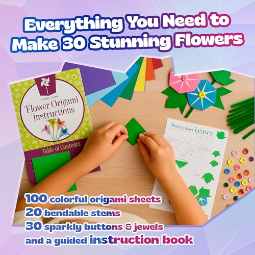Flower Origami Kit for Kids Ages 8