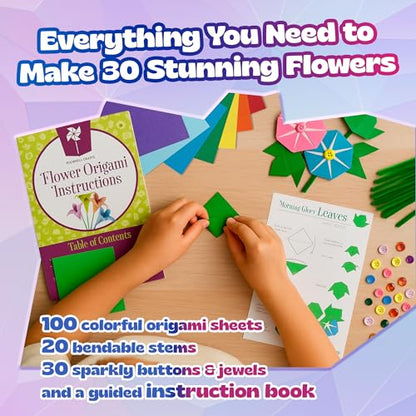 Flower Origami Kit for Kids Ages 8