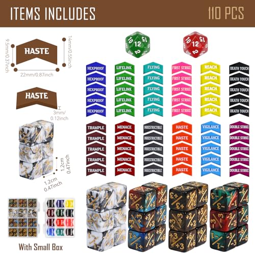110PCS MTG Tokens & 12mm Magic Counter +1