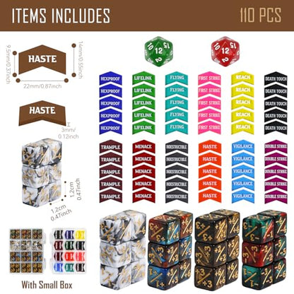 110PCS MTG Tokens & 12mm Magic Counter +1