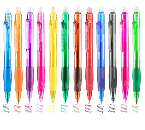Erasable Pens Click Fine Point 0.7 mm Retractable Erasable Gel Pens for Completing Sudoku and Crossword Puzzles 12 Pack (111 Count)