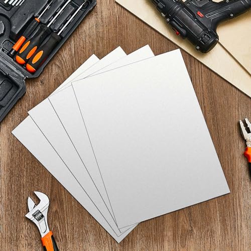 4 Pcs Mild Steel Sheet Cold Rolled 18 Gauge Metal Plate Weldable Metal Sheets for Professional Industrial DIY Use