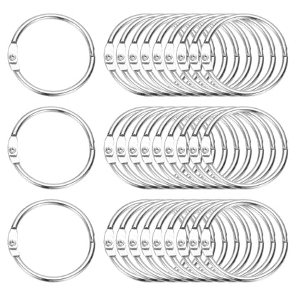 1.3" x 1.5" Loose Leaf Binder Rings (30 Count)
