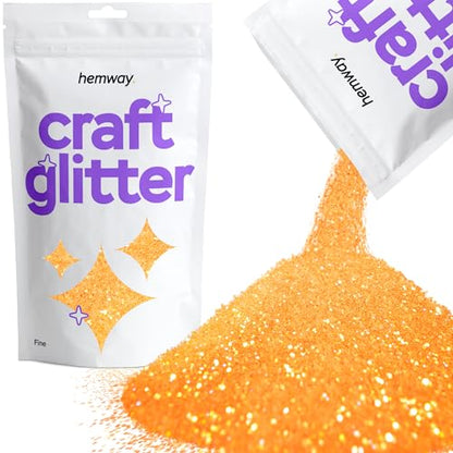 Craft Glitter Fluorescent Orange 100g Fine Glitter (3.5 Ounce)
