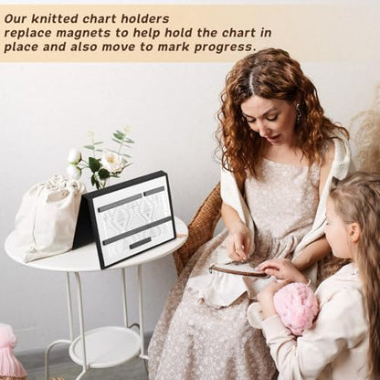 8 Pcs Knitting Chart Keeper Magnet Replacement Set Cross Stitch Line Keeper Knitting Pattern Holder Fold up Pattern Holder