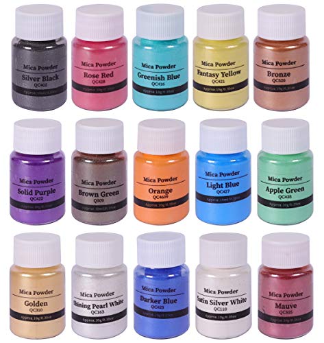 15 Bottles Mica Powder Set (15 Count)