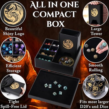 All-in-One Game Roamer - Dice Tray & Tower for DND and RPG