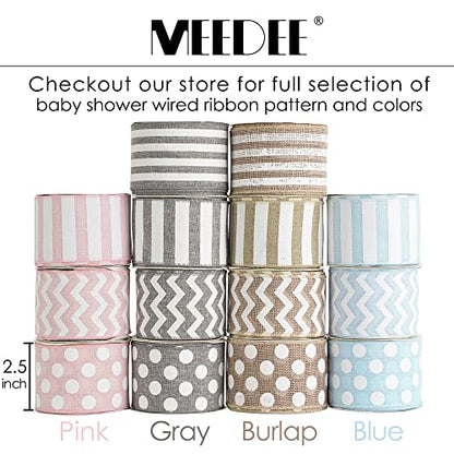 Pink Striped Burlap Ribbon (30 Foot)