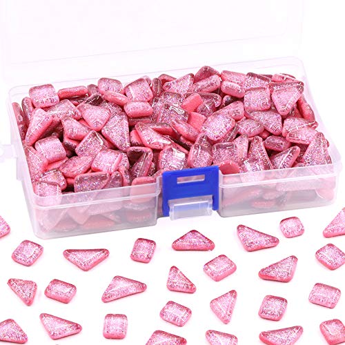 1 Pound Pink Shine Crystal Series Mosaic Tiles Assortment Kit