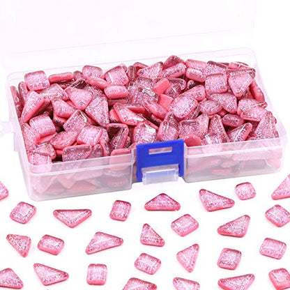 1 Pound Pink Shine Crystal Series Mosaic Tiles Assortment Kit