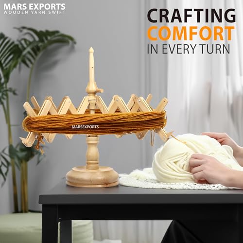 Wooden Yarn Winder with Swift