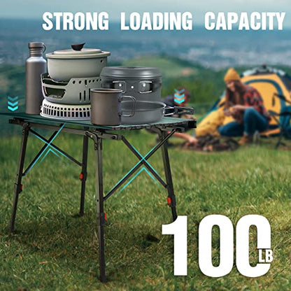 Portable Camping Table with Adjustable Legs