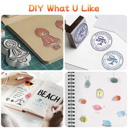 Large Finger Ink Pads for Kids Washable Craft Ink Stamp Pads