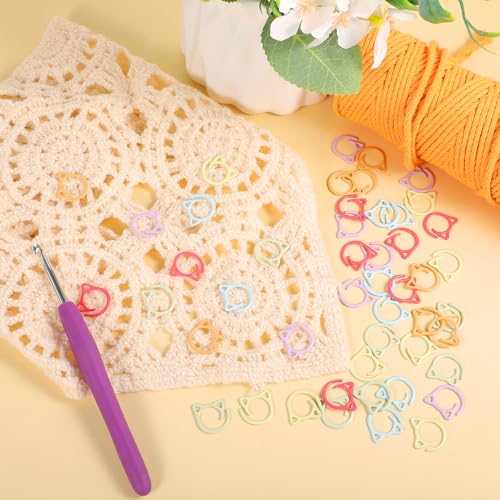 48pcs Cat Stitch Markers for Crocheting