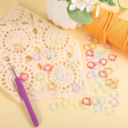 48pcs Cat Stitch Markers for Crocheting