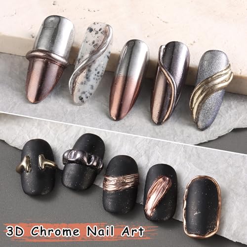 Chrome Nail Powder Mirror Effect Metallic Dust (2.6 Ounce)