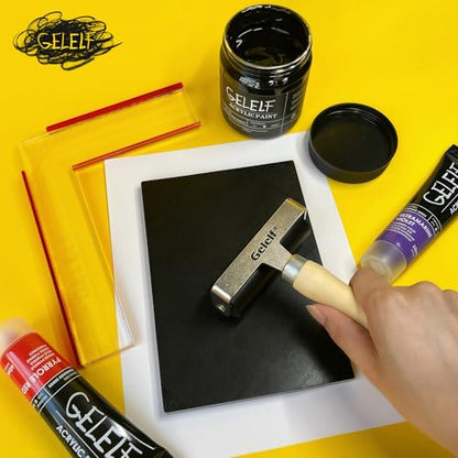 Acrylic Paint for Gel Plate Printing Perfect Transfer Acrylic Paint Gel Printing Supplies (9.5 Fl Oz)