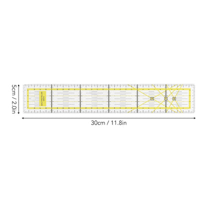 Sewing Ruler, Acrylic Clear Ruler for Sewing, Transparent Quilting for Designing Layout Quilting 5x30cm