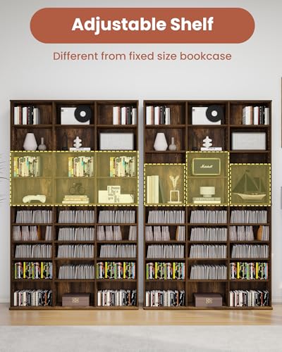 DVD Storage Tower with Adjustable Shelves (24 Count)
