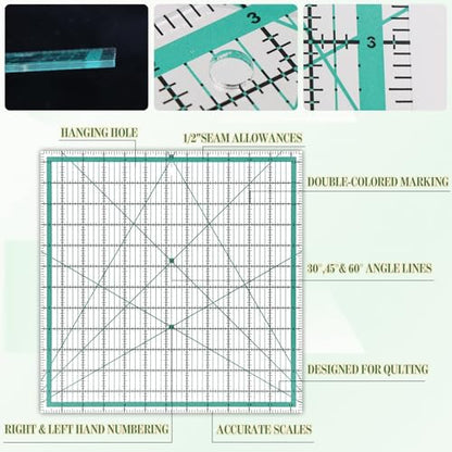 6 Pcs Quilting Rulers and Templates (6 Count)