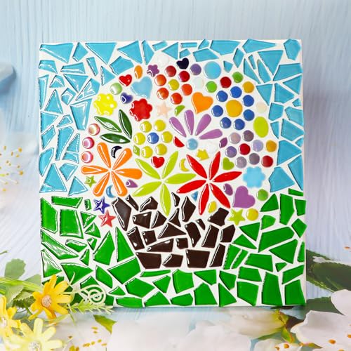 200g Ceramic Mosaic Tiles Pieces (150 Count)