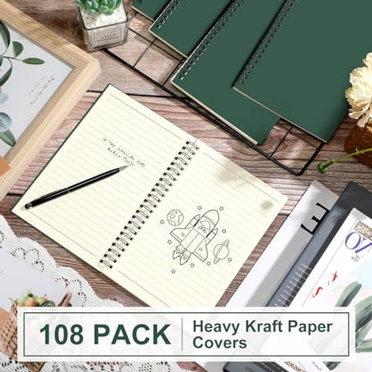 108 Pcs Spiral Notebooks