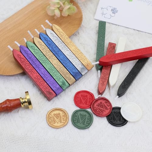 12Pcs Wax Sealing Sticks with Wicks (12 Count)