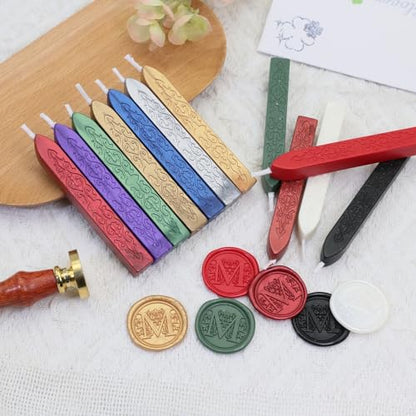 12Pcs Wax Sealing Sticks with Wicks (12 Count)