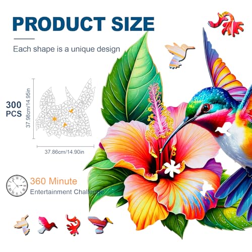 Wooden Puzzles for Adults (300 Count)