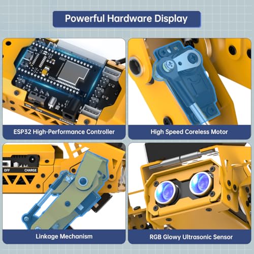 MechDog Robot Dog for Arduino Scratch Python Starter Smart Robot Kit with ESP32 AI Camera