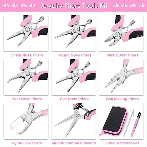 Jewelry Pliers Set Jeweler Making Tools for Adults (11 Count)