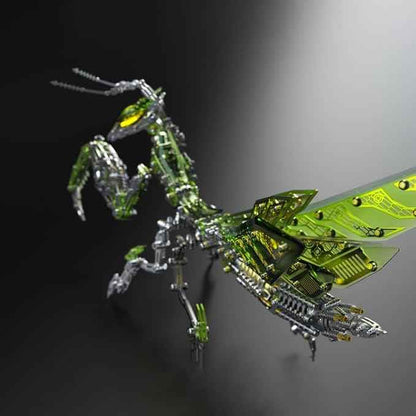 Metalkitor 3D Metal Puzzles for Adults, Giant Mantis Model Kit - Steampunk DIY Ornament - Assembly Jigsaw Crafts Brain Teaser - Perfect Room Decor and Gift Choice(1200+PCS, Grass Green)