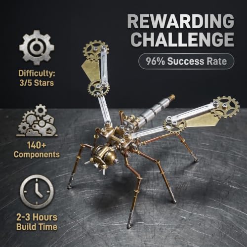 3D Metal Puzzle Model Mechanical Kits Steampunk Mosquito 140+ Components 2